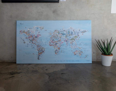 image of awesome maps dive map with canvas frame