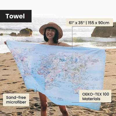 Dive Map Towel & Washbag