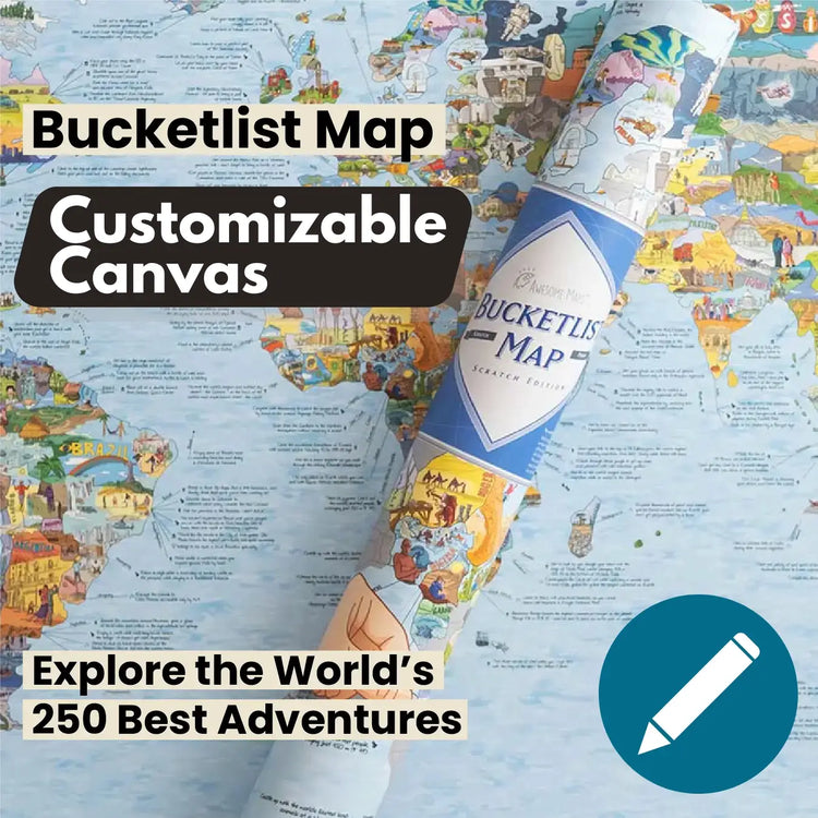 Bucketlist Map - Custom Canvas