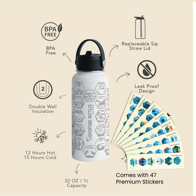 Dive Adventure Bottle + 47 Stickers