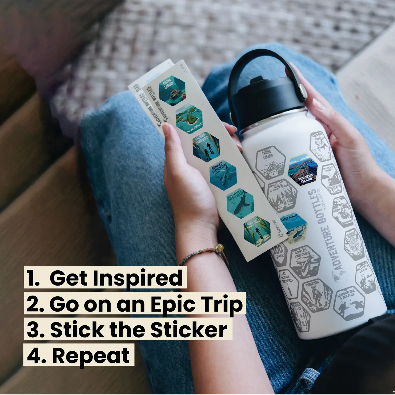 Dive Adventure Bottle + Stickers