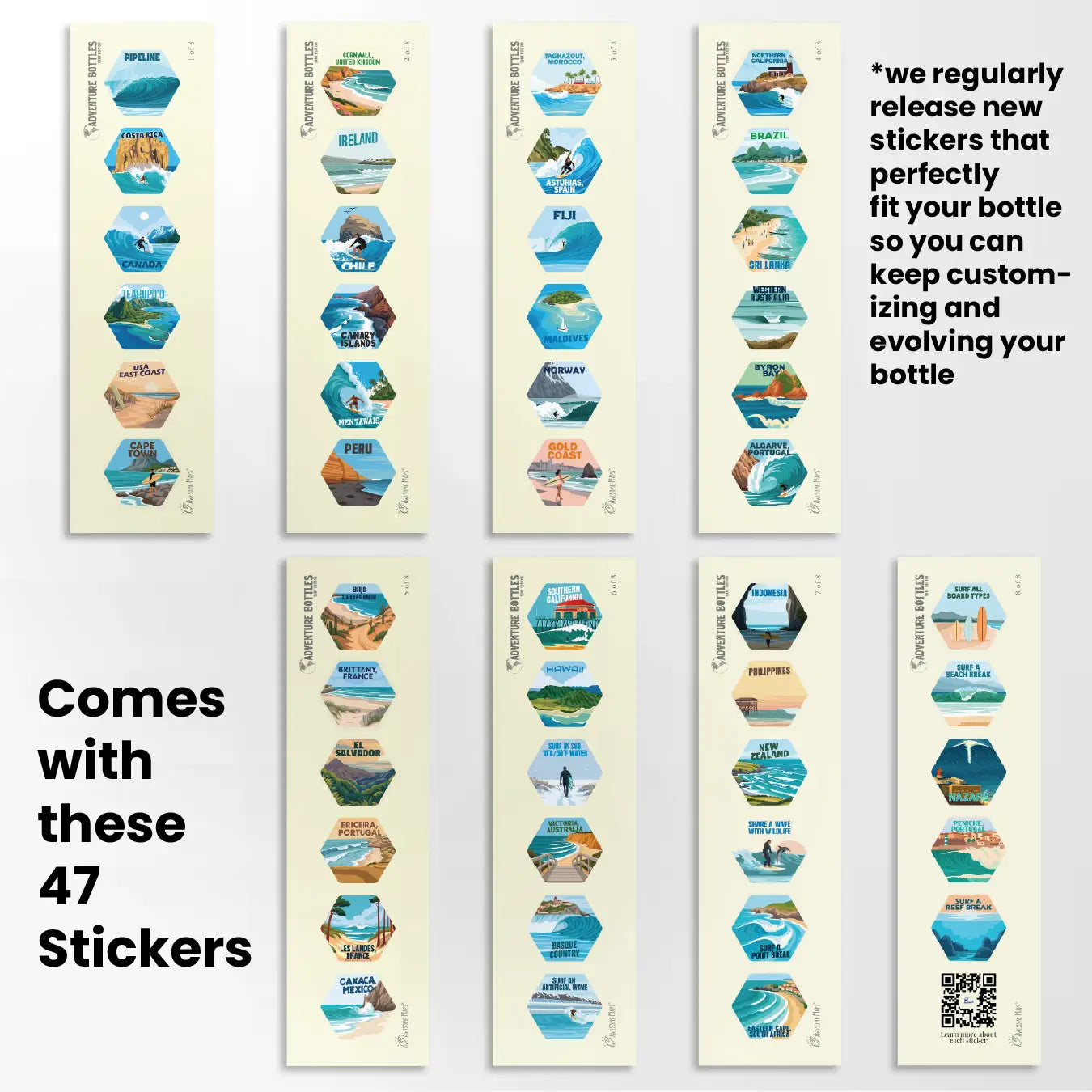 Surf Adventure Bottle + Stickers