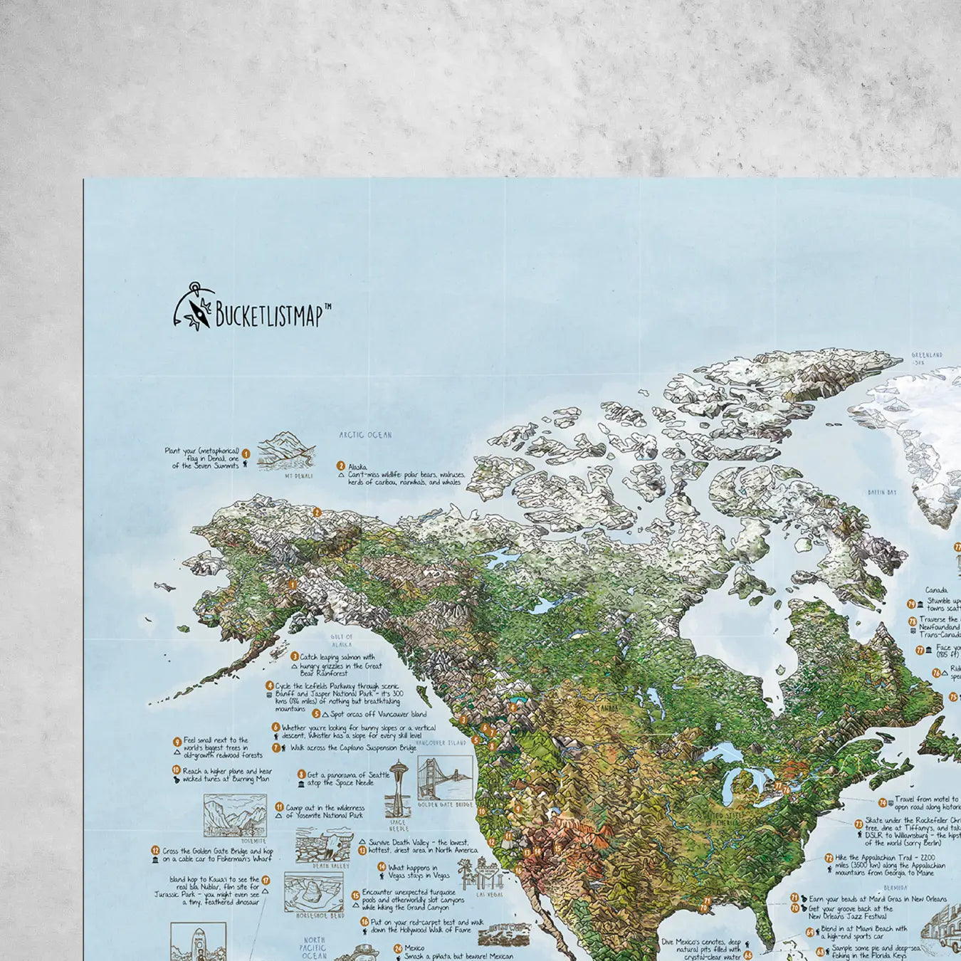 Busket Map Bucket List World Map | Awesome Maps
