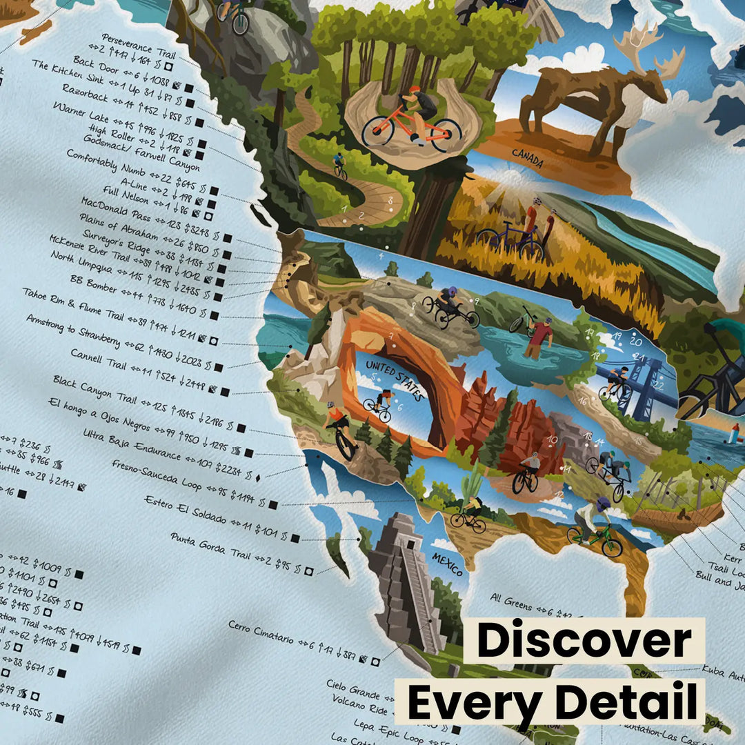 mountainbike karte online Mountain Bike Map - Best MTB Trails - Poster
