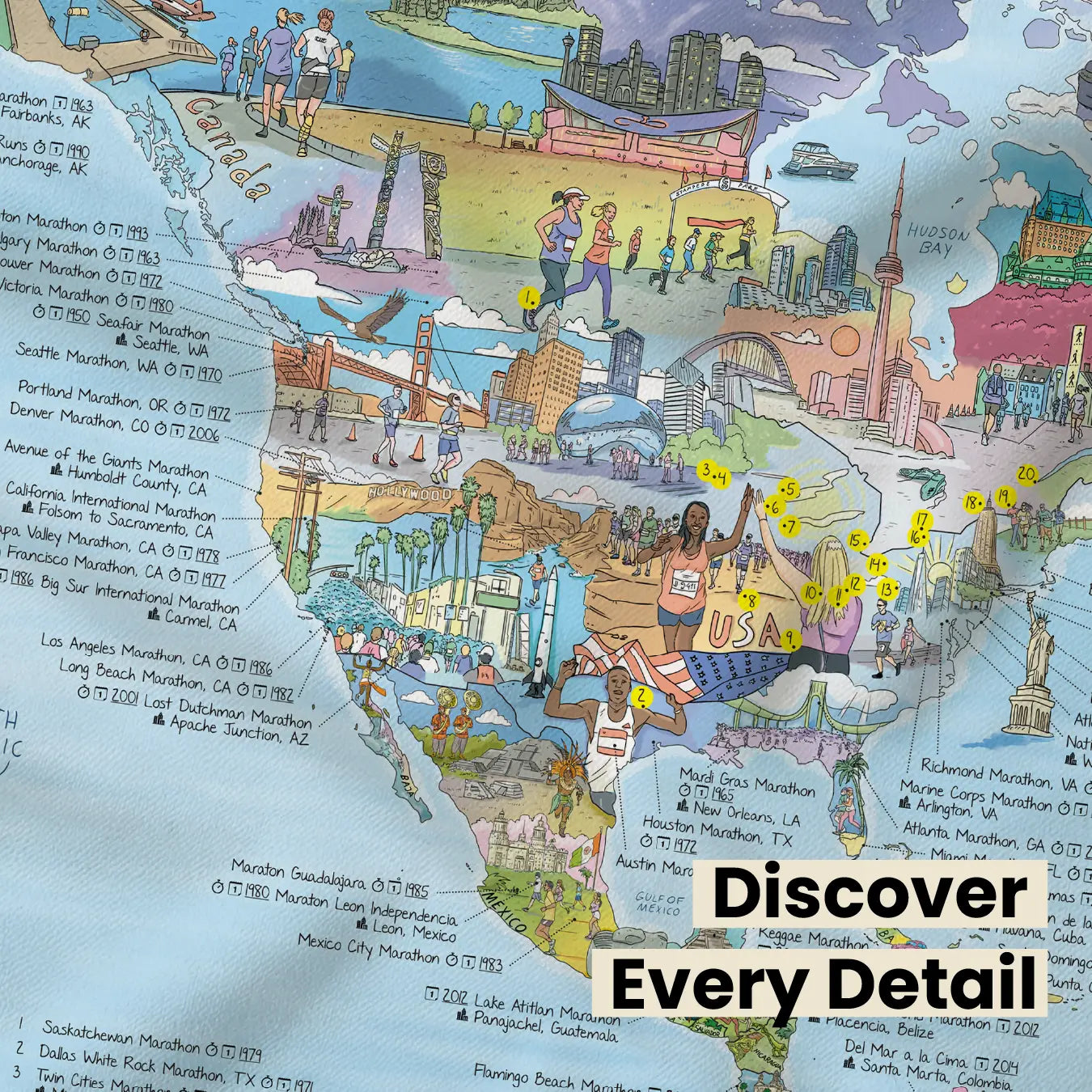 Walkathon Map The Marathon Running Map | Awesome Maps