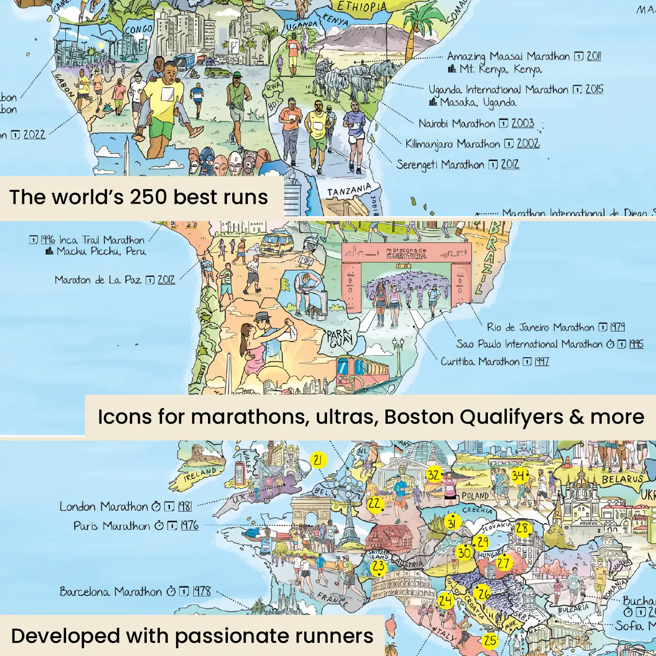 Runningmap The Marathon Running Map | Awesome Maps