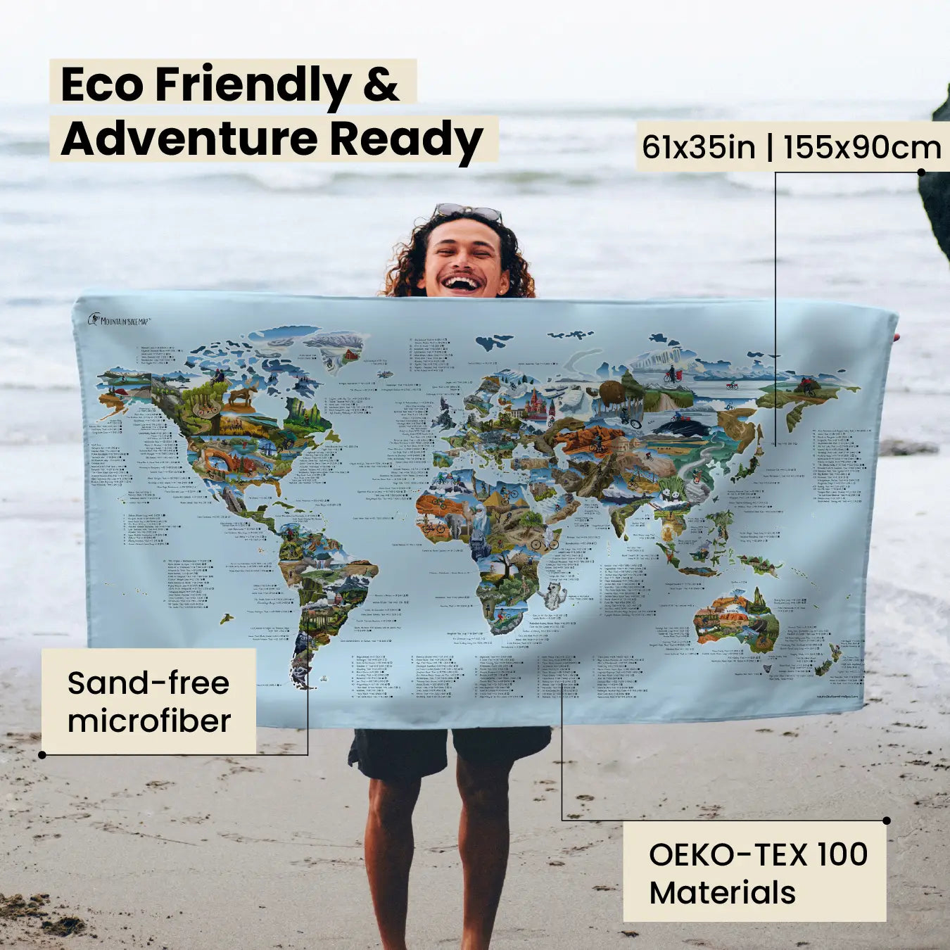 Mountain Bike Map - Towel