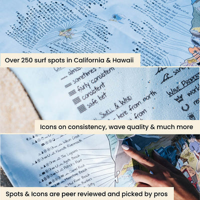 Surftrip Map California & Hawaii