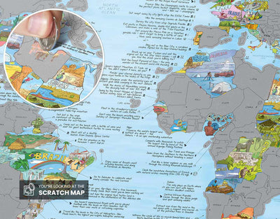 image of world map scratching