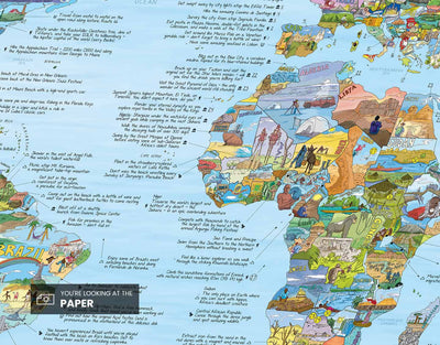 image of illustrated travel poster map
