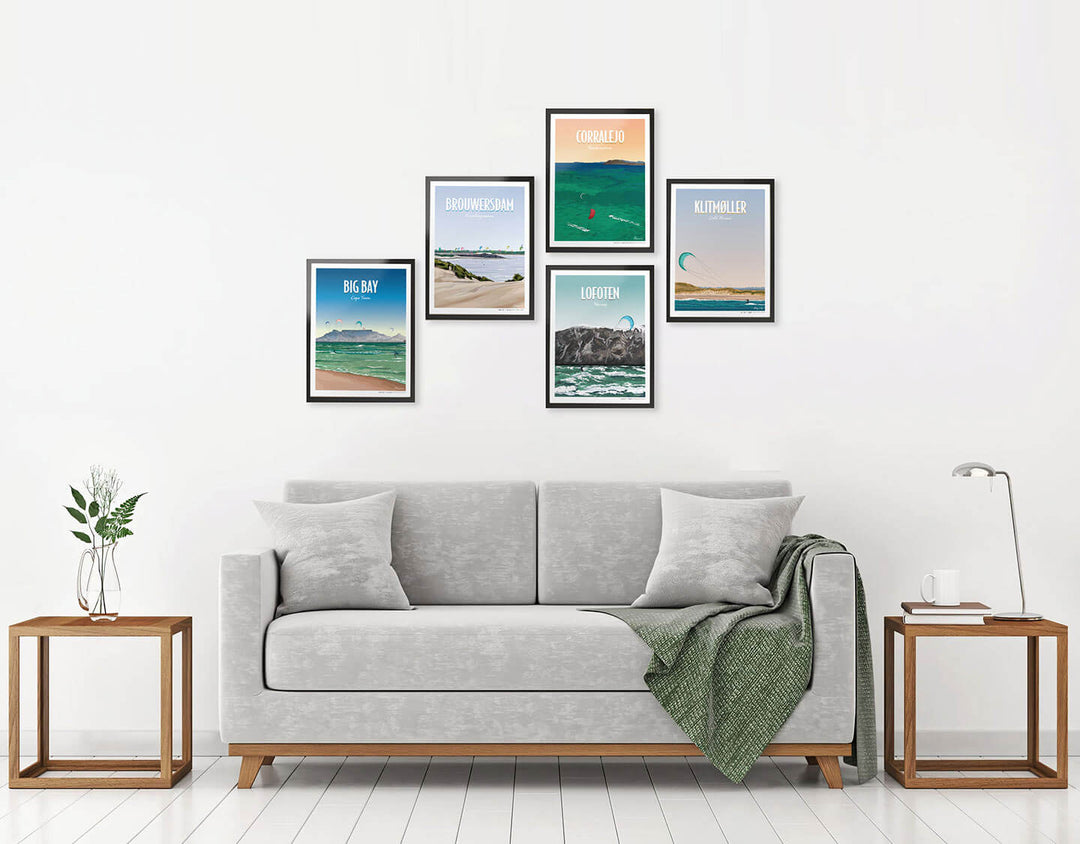 Brouwersdam - Awesome Maps Kitesurf Travel Poster - Dream Spots
