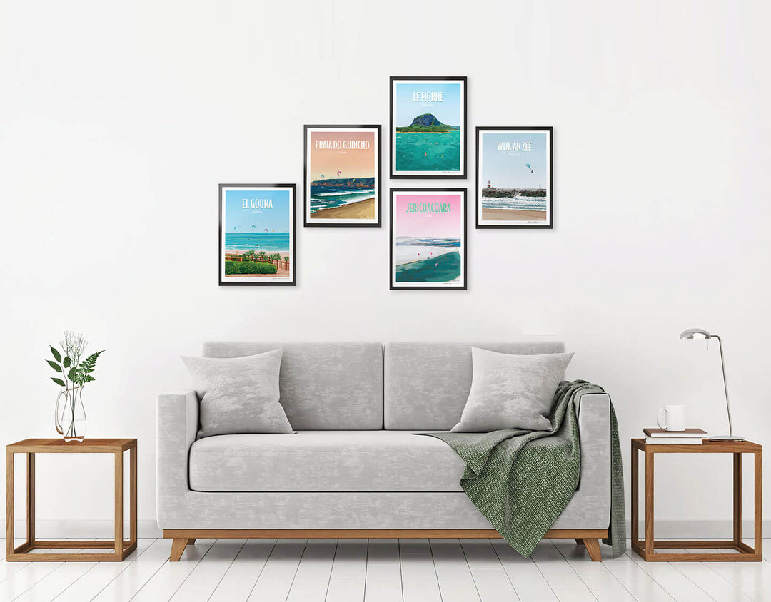 El Gouna - Awesome Maps Kitesurf Travel Poster - Dream Spots