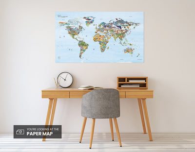 image of world map for kids